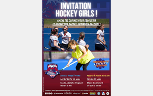 Invitation Hockey Girls : initiation gratuite pour enfants à partir de 5 ans